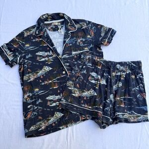 Faherty Sea To Ski Cloud Pajama Set Size Small Cozy Soft Surf Outdoors Shorts